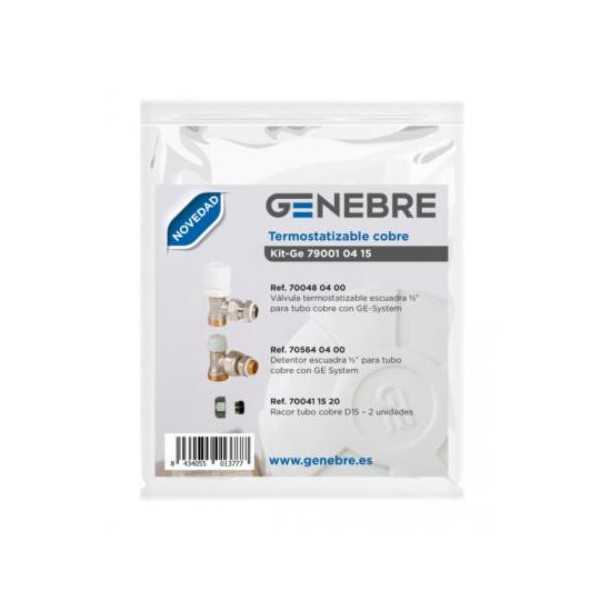 Kit Válvula Radiador Termostatizabl Tubo Multicapa [LOTE DE 2 Unidades] GENEBRE