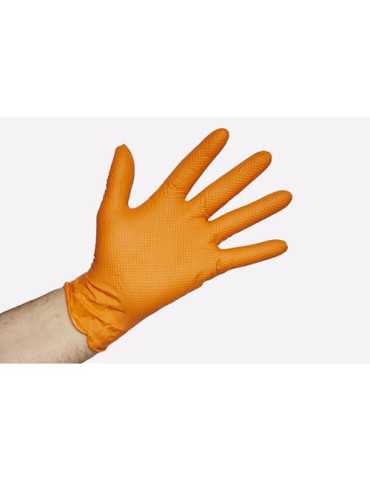 Guante Nitrilo Dune Naranja - Talla S [LOTE DE 4 Unidades] GIBALTO