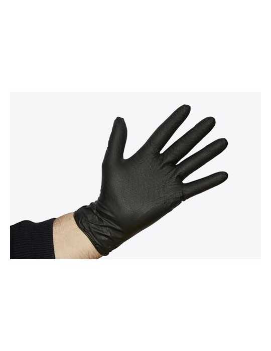 Guante Ondulado Jumbo Negro - Talla L [LOTE DE 2 Unidades] GIBALTO