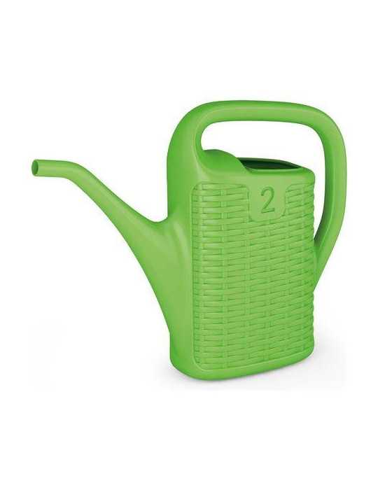 Regadera Efecto Rattan 2LT Color Verde [LOTE DE 6 Unidades] GLOBAL BOSQ