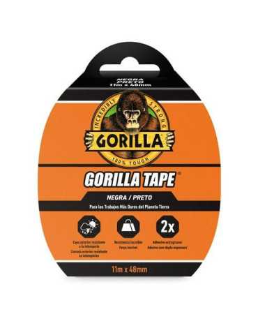 Cinta Americana Reforzada 11MX48MM Negra 3034020 [LOTE DE 4 Unidades] GORILLA