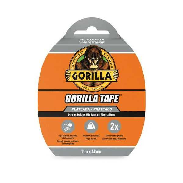 Cinta Americana Reforzada 11MX48MM Plata 3034200 [LOTE DE 4 Unidades] GORILLA