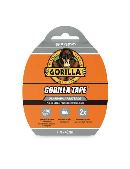 Cinta Americana Reforzada 11MX48MM Plata 3034200 [LOTE DE 4 Unidades] GORILLA