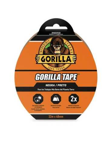 Cinta Americana Reforzada 32MX48MM Negra 3034025 [LOTE DE 2 Unidades] GORILLA