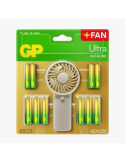 Pilas Ultra Aa X 12 + Aaa X12 con Ventilador Mano [LOTE DE 4 Unidades] GP