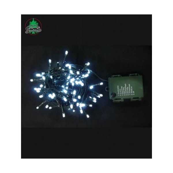 Guirnalda 96 LED Bco. exterior Multifu. pilas 2254 [LOTE DE 6 Unidades] GUIRMA