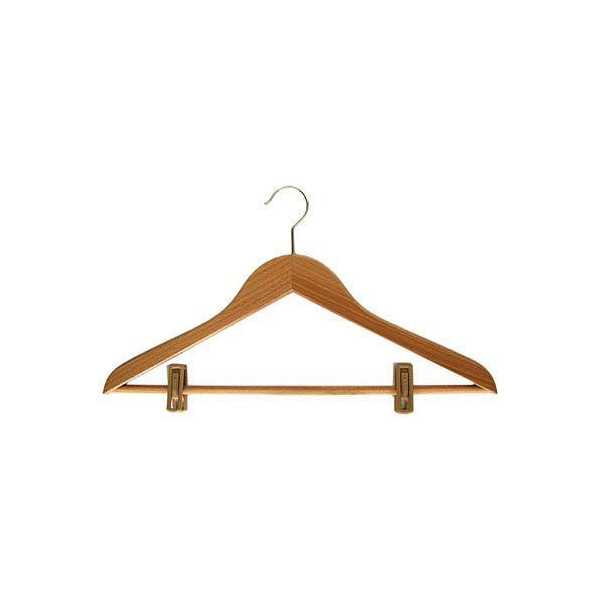 Percha Madera con Pinzas 3-B [LOTE DE 6 Unidades] HERDASA