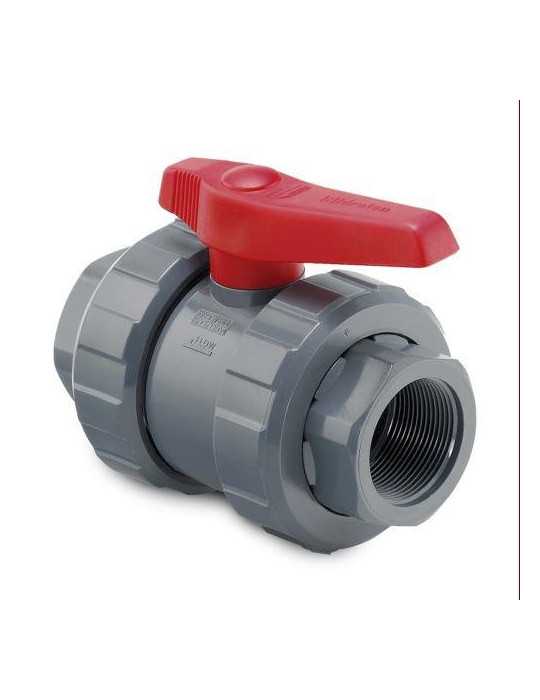 Válvula de Bola Rosca Hembra PVC 1/2 9011092 [LOTE DE 6 Unidades] HIDROTEN