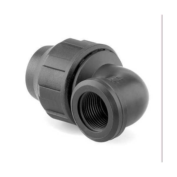Enlace Mixto Codo Rosca Hembra PP para PE 25MM-3/4 [LOTE DE 14 Unidades] HIDROTEN
