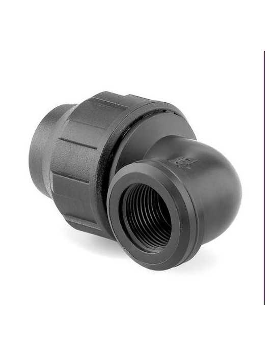 Enlace Mixto Codo Rosca Hembra PP para PE 25MM-3/4 [LOTE DE 14 Unidades] HIDROTEN