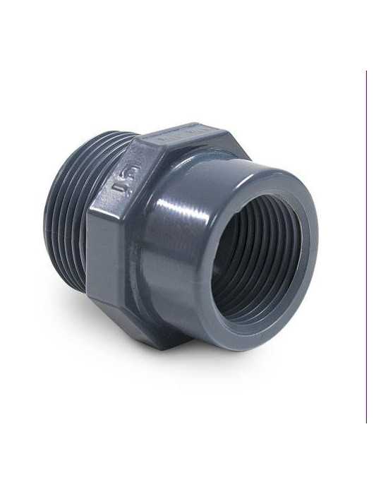 Reducción Roscada PVC M3/4 -H1/2 9002472 [LOTE DE 28 Unidades] HIDROTEN