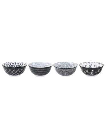 Bol Porcelana Surtido 4 Negro 15CM 691901 [LOTE DE 6 Unidades] IBILI
