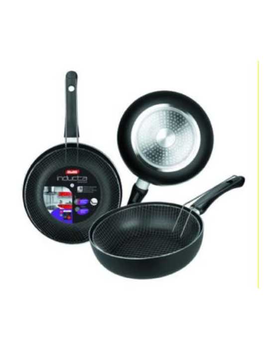 Freidora con Cestillo Inducta 24 cm 410624 [LOTE DE 2 Unidades] IBILI