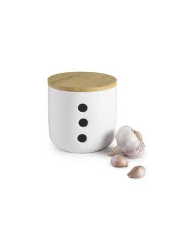 Tarro para Ajos Ceramic+bamboo 715110 [LOTE DE 2 Unidades] IBILI