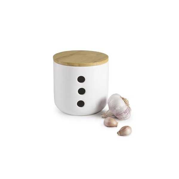 Tarro para Ajos Ceramic+bamboo 715110 [LOTE DE 2 Unidades] IBILI