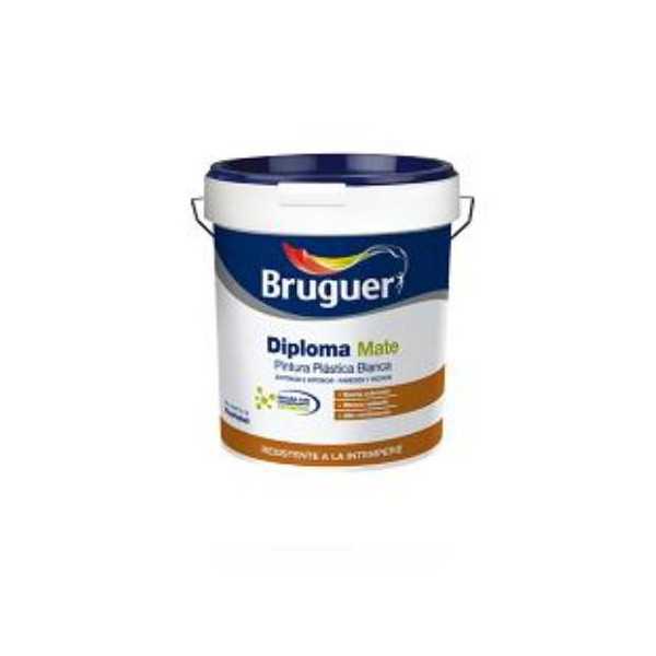 Pintura Bruguer Plástico Exte. Diploma Bco. mate 15L XYLACEL