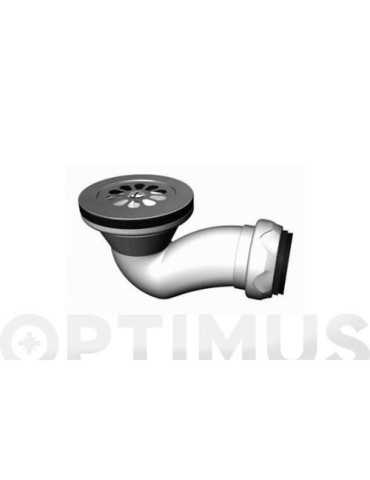 Válvula Sifonica Ducha Ø60MM. HORIZONTAL Curva 40MM [LOTE DE 12 Unidades] IDROSPANIA