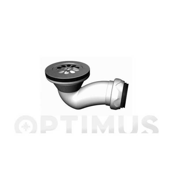 Válvula Sifonica Ducha Ø60MM. HORIZONTAL Curva 40MM [LOTE DE 12 Unidades] IDROSPANIA