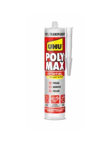 Adhesivo Poly Max Cristal Express Cartucho 300 gr [LOTE DE 4 Unidades] IMEDIO