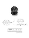 Pomo Puerta 73 mm Placa 75 mm [LOTE DE 2 Unidades] IMEX