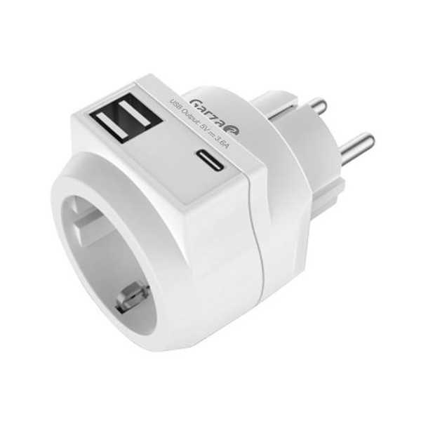 Enchufe Adaptardor con 2 USB y 1USB-C 420045 [LOTE DE 4 Unidades] IMPREX