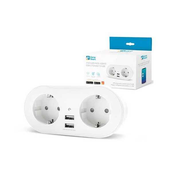 GZ Enchufe Smart WIFI 2 Tomas y 2 USB 401301 IMPREX