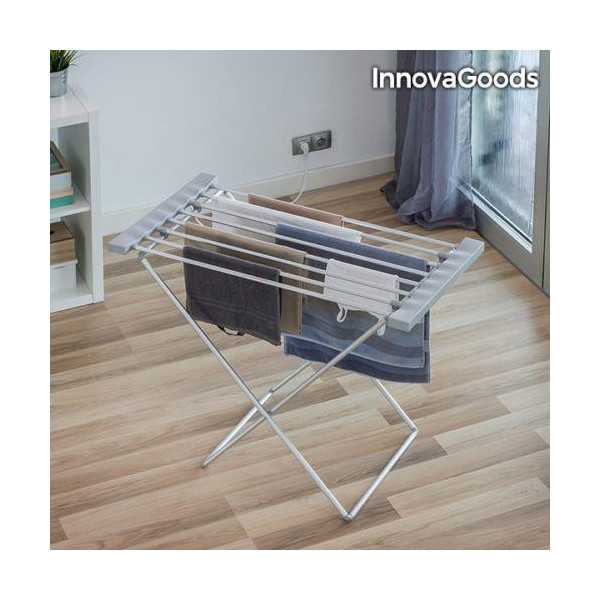Tendedero Eléctrico Plegable 120W Gris 8 Barras INNOVAGOODS