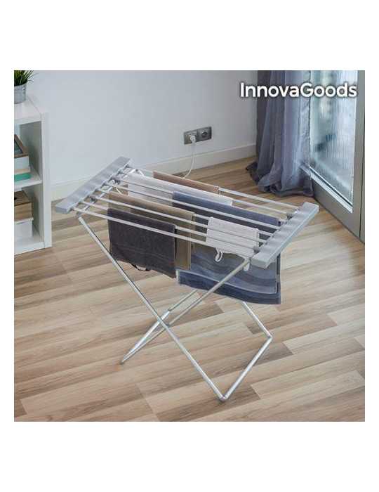 Tendedero Eléctrico Plegable 120W Gris 8 Barras INNOVAGOODS