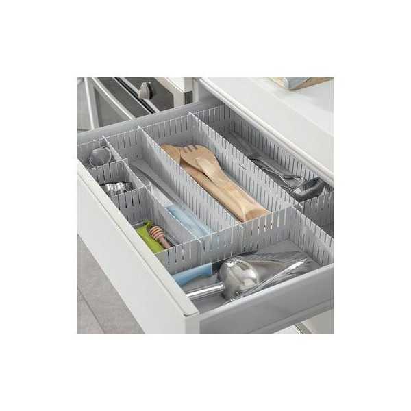 Organizador Cajones Ajustable Gris 16UDS [LOTE DE 4 Unidades] INNOVAGOODS