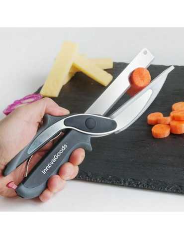 Cuchillo-Tijera con Mini Tabla Cortar Pizarra [LOTE DE 4 Unidades] INNOVAGOODS