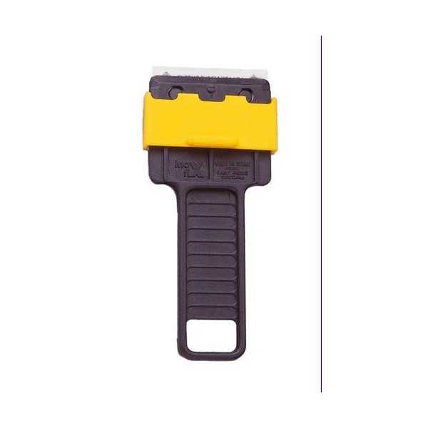 Rasca Vitrocerámicas y Vidrios. Negro-Amarillo [LOTE DE 12 Unidades] INOFIX