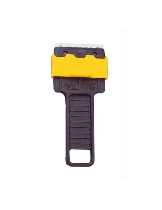 Rasca Vitrocerámicas y Vidrios. Negro-Amarillo [LOTE DE 12 Unidades] INOFIX
