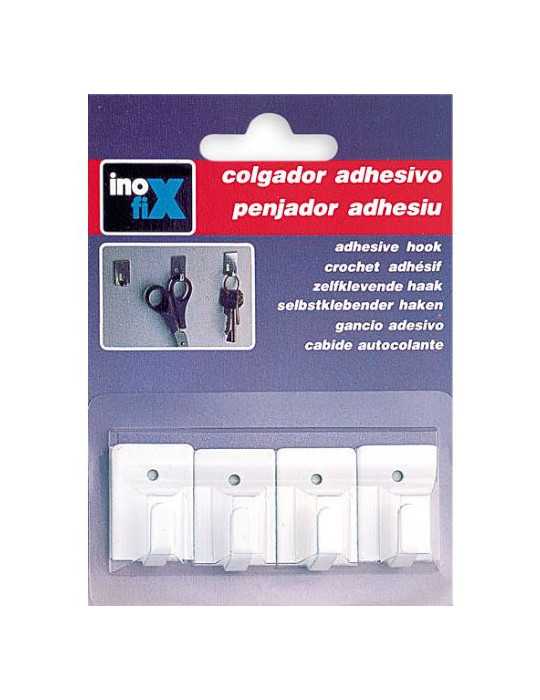Colgador Adhesivo Acero Inoxidable [LOTE DE 12 Unidades] INOFIX