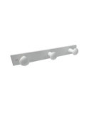 Colgador Madera de Pino 4 Pomos Blanco [LOTE DE 4 Unidades] INOFIX