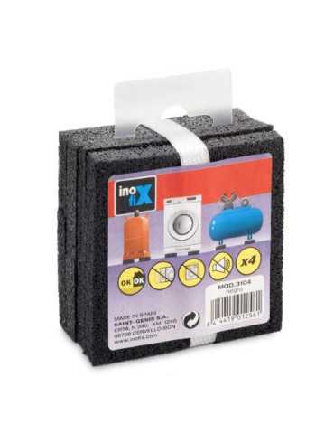 Almohadilla Anti-Vibracion Negro (BL.-4) 3104-3 [LOTE DE 6 Unidades] INOFIX