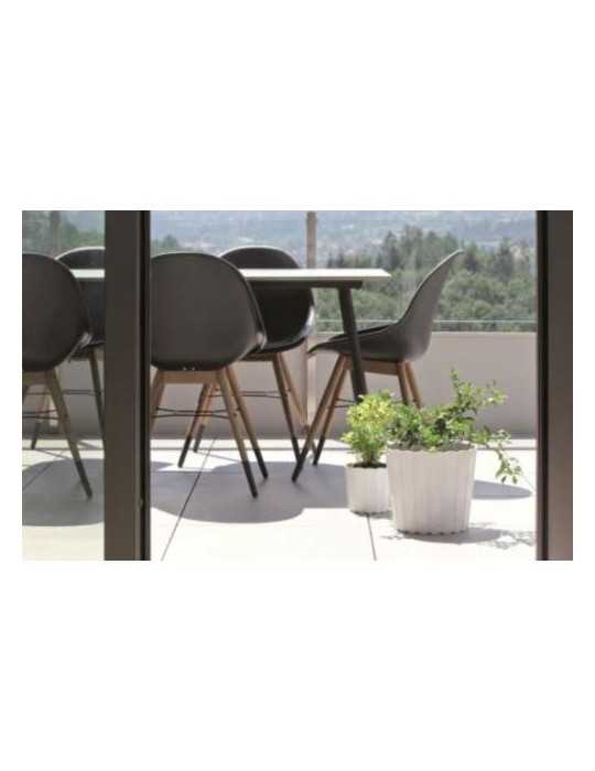 Maceta INT./EXT. 1,4L 15CM Blanca Boardee Basic [LOTE DE 12 Unidades] INTEPLAS