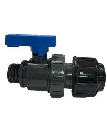 Válvula Bola PVC Unión Simple RH 1 -Fitting Ø32 [LOTE DE 4 Unidades] EXTRULINE
