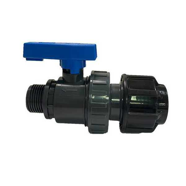 Válvula Bola PVC Unión Simple RH 1 -Fitting Ø32 [LOTE DE 4 Unidades] EXTRULINE