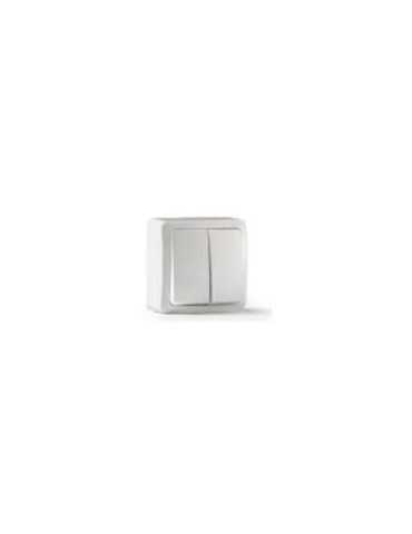 Doble Interruptor Superficie Blanco 10A-250V S7000 [LOTE DE 6 Unidades] FAMATEL