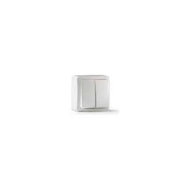 Doble Interruptor Superficie Blanco 10A-250V S7000 [LOTE DE 6 Unidades] FAMATEL