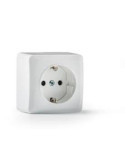 Base TT Lateral Superficie Blanco 16A-250V S-7000 [LOTE DE 6 Unidades] FAMATEL