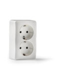 Doble Base TT Lateral Superficie Blanca 16A-250V [LOTE DE 4 Unidades] FAMATEL