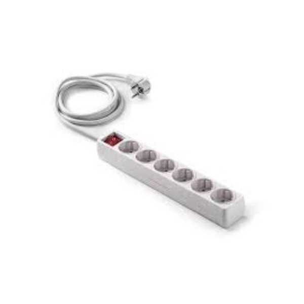 Base 6 Tomas TT con Cable 5M Blanco 9/906 [LOTE DE 2 Unidades] FAMATEL