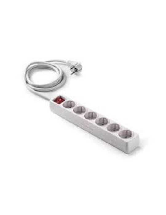 Base 6 Tomas TT con Cable 5M Blanco 9/906 [LOTE DE 2 Unidades] FAMATEL