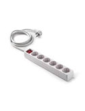 Base 6 Tomas TT con Cable 5M Blanco 9/906 [LOTE DE 2 Unidades] FAMATEL