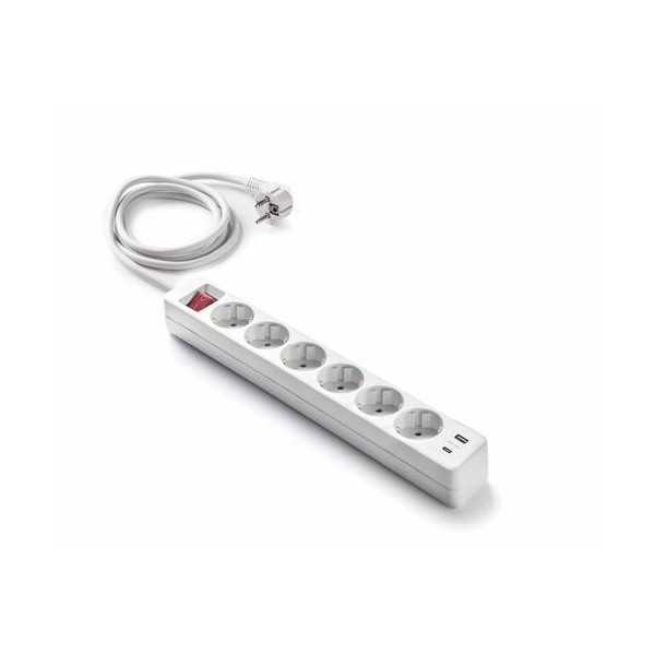 Base 6 Tomas TT+2 USB A+c con Int. cable 1,5 m 9/716 [LOTE DE 2 Unidades] FAMATEL