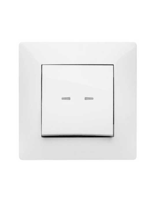 Pulsador Luminoso 10 Ah 250 V Blanco 9111 [LOTE DE 4 Unidades] FAMATEL