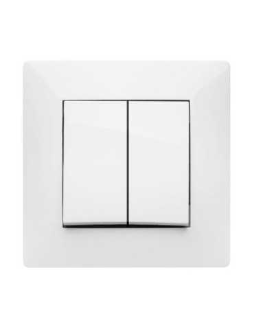 Doble Interruptor 10 Ah 250 V Blanco 9303 [LOTE DE 4 Unidades] FAMATEL