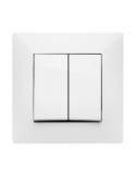 Doble Interruptor 10 Ah 250 V Blanco 9303 [LOTE DE 4 Unidades] FAMATEL