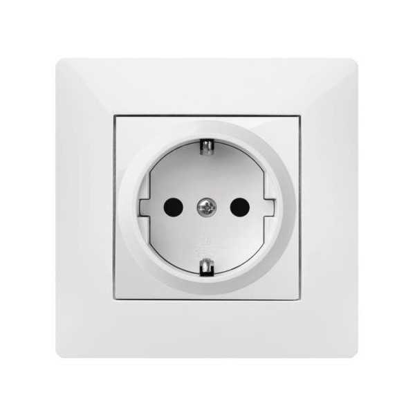 Toma Corriente 16 Ah 250 V Blanco 9123 [LOTE DE 6 Unidades] FAMATEL